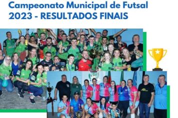 Campeonato Municipal de Futsal 2023 - Resultados finais