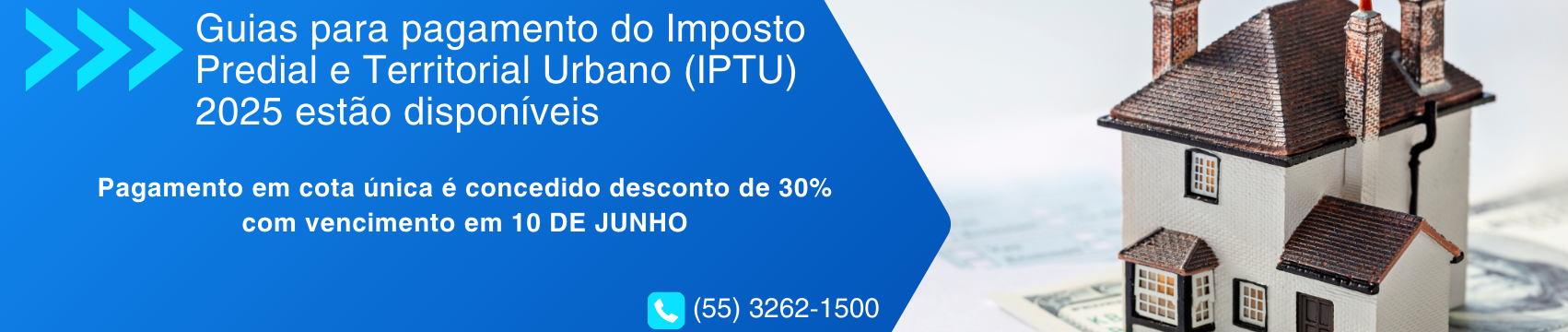 IPTU em dia, mais investimento 