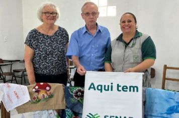 Curso de tingimento e pintura em tecido, em parceria com o CRAS, SENAR-RS e Sindicato Rural de Candelária-RS