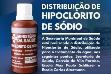 Distribuição de hipoclorito de sódio