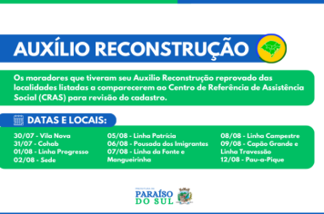 Comparecimento ao CRAS para Revisão de Auxílio