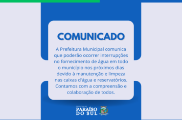 Interrupções no fornecimento de água 