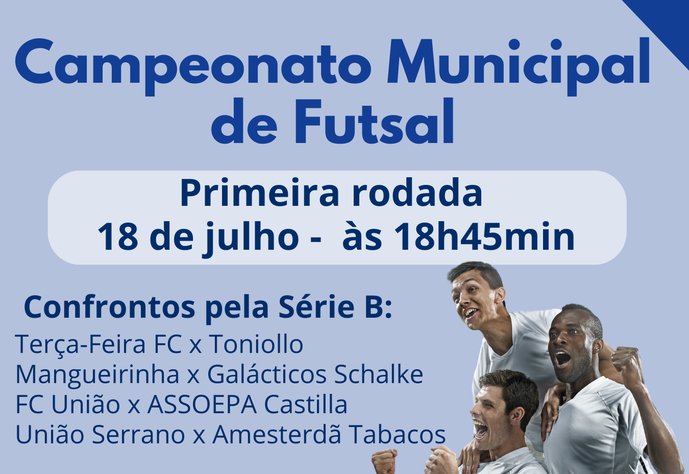 Vai iniciar o Municipal de Futsal 