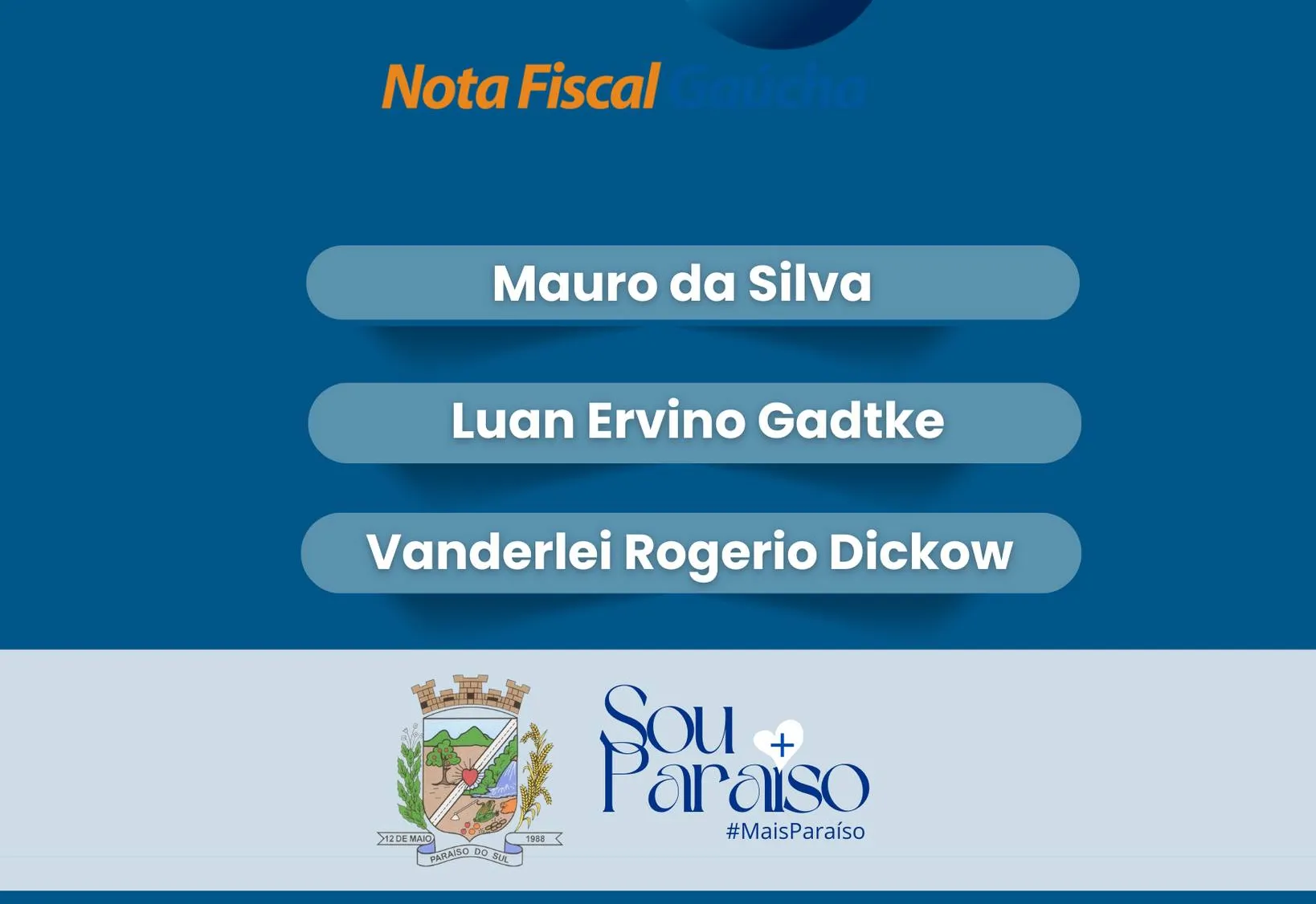 Nota Fiscal Gaúcha: contemplados no sorteio municipal 